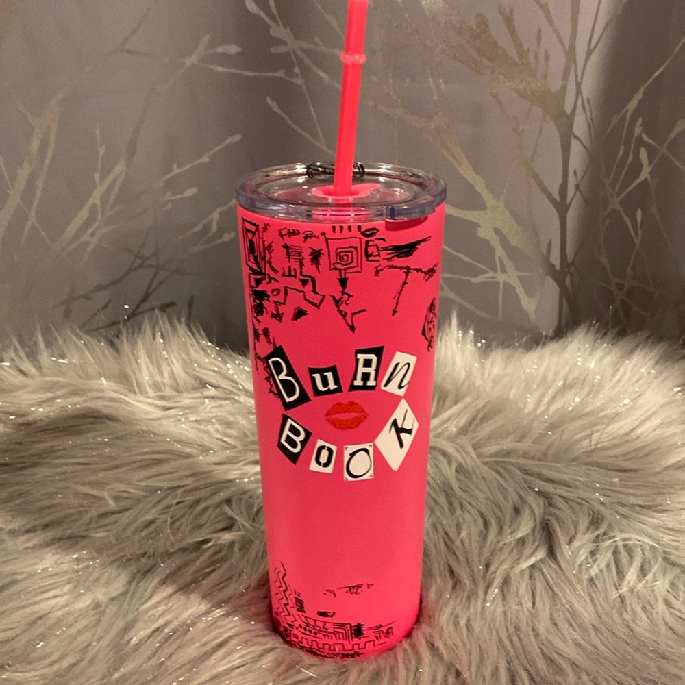 BNWT MEAN GIRLS Burn Book Pink 24 OZ Tumbler